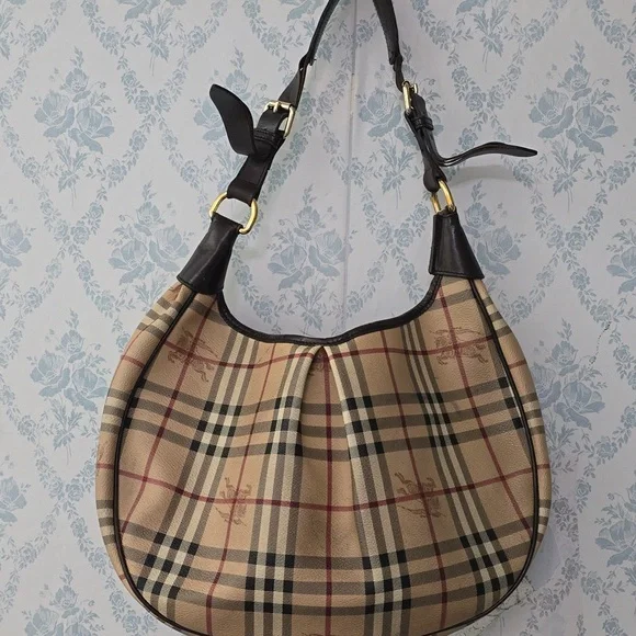 Burberry Tan Plaid Women's Bag - Picture 15 of 15